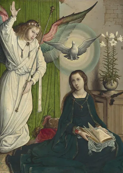 The Annunciation by Хуан де Фландес — digital art print download