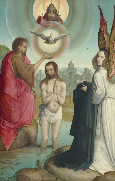 The Baptism of Christ by Juan de Flandes — digital art print download