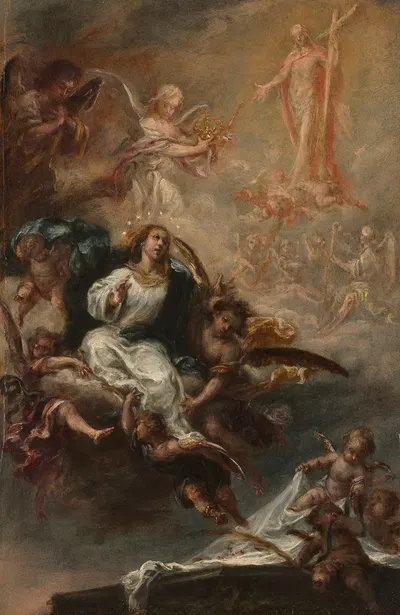 Study for 'The Assumption of the Virgin' for San Augustín, Seville by Juan de Valdés Leal — digital art print download
