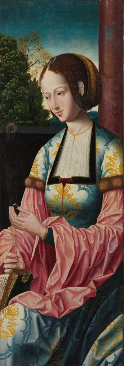 Saint Barbara by Master of the Holy Blood, c. 1520 — digital art print download