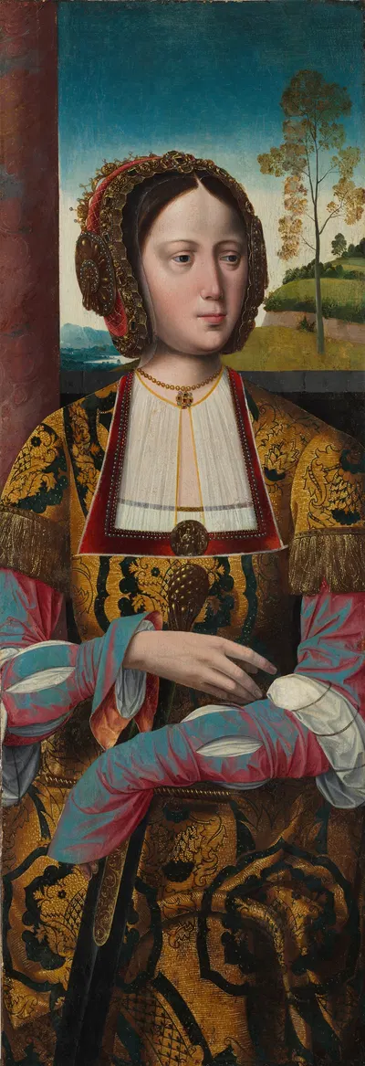 Saint Catherine by Master of the Holy Blood, c. 1520 — digital art print download