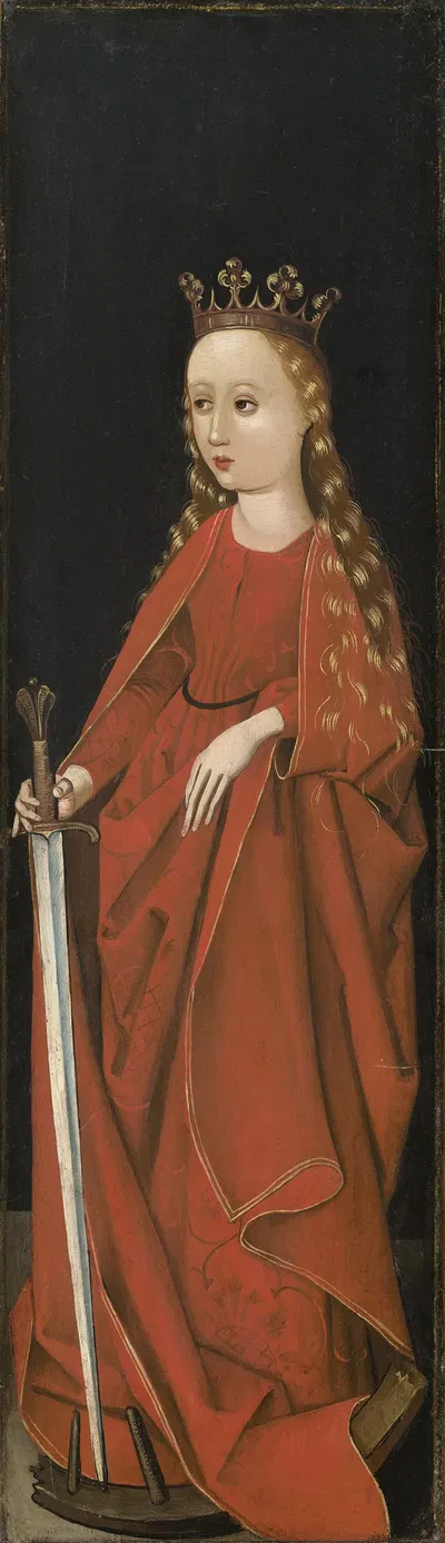 Saint Catherine (right wing exterior) by Master of the Starck Triptych — digital art print download