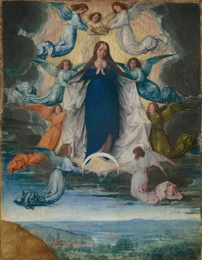The Assumption of the Virgin by Мишель Ситтов, c. 1500 — digital art print download
