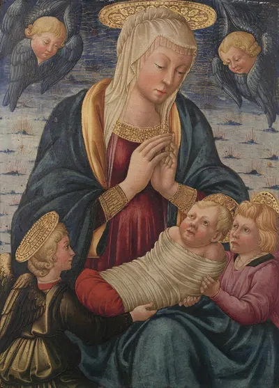 Virgin and Child with Angels by Neri di Bicci — digital art print download