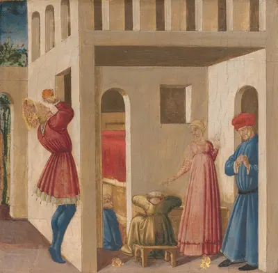 A Scene from the Legend of Saint Nicholas of Bari by Neri di Bicci — digital art print download