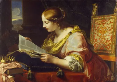 Saint Catherine of Alexandria by Onorio Marinari, c. 1670 — digital art print download