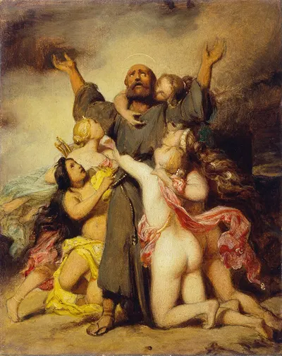 The Temptation of Saint Anthony by Поль Деларош, c. 1832 — digital art print download