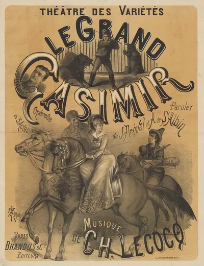 Théâtre des Variétés. Le Grand Casimir by Paul Maurou, 1879 — digital art print download