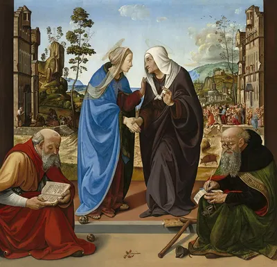 The Visitation with Saint Nicholas and Saint Anthony Abbot by Пьеро ди Косимо — digital art print download