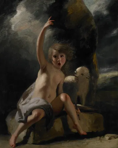 The Child Baptist in the Wilderness by Сэр Джошуа Рейнольдс, c. 1776 — digital art print download