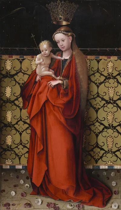 The Virgin Crowned by Angels by Stefan Lochner, c. 1450 — digital art print download