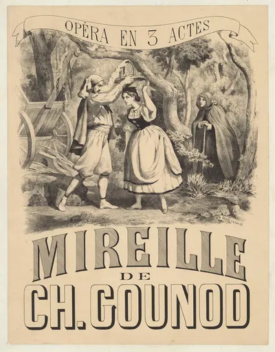 Opéra en 5 actes. Mireille de Ch. Gounod by Pierre-Auguste Lamy, 1864 — digital art print download