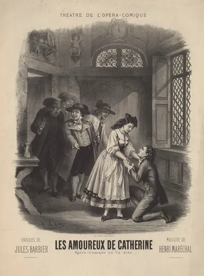 Théâtre de l'Opéra-Comique. Les Amoureux de Catherine by Pierre-Auguste Lamy, 1876 — digital art print download