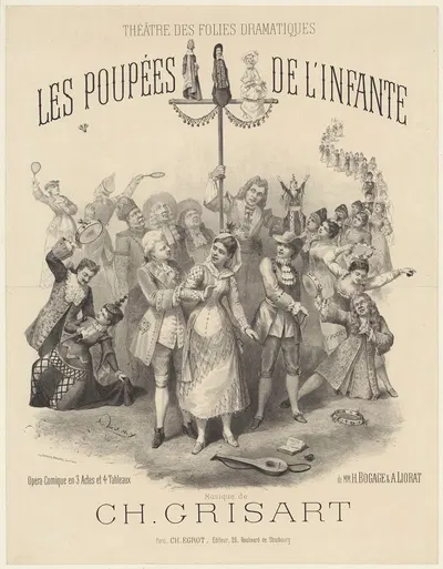 Théâtre des Folies-Dramatiques. Les Poupées de l'infante by Pierre-Auguste Lamy, 1881 — digital art print download