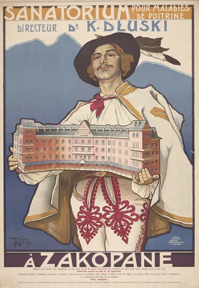 Sanatorium Pour Maladies de Poitrine. Directeur Dr. K. Dłuski (Sanatorium of Pulmonary Diseases) by Пётр Стахевич, 1914 —…