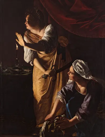 Judith and Her Maidservant with the Head of Holofernes by Артемизия Джентилески — digital art print download