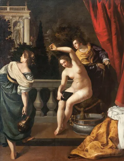 Betsabea Al Bagno by Artemisia Gentileschi — digital art print download