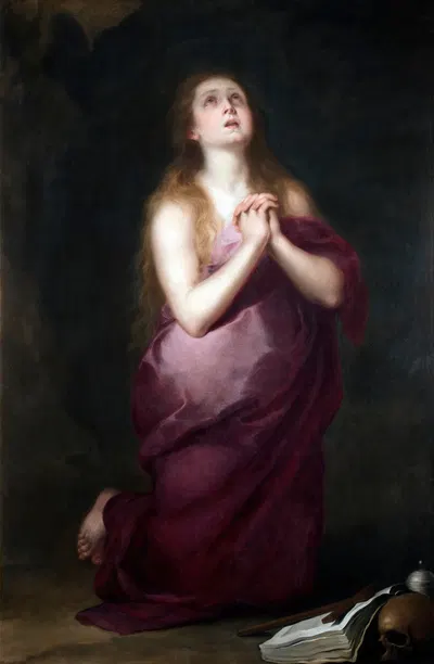 The Penitent Magdalene by Bartolomé Estebán Murillo — digital art print download