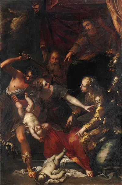 The Judgement of Solomon by Bartolomeo Biscaino — digital art print download