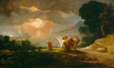 Lot Fleeing from Sodom by Benjamin West, 1810 — digital art print download