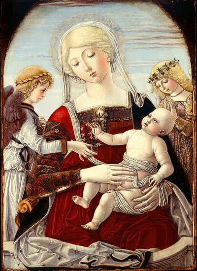 Virgin and Child with Angels by Benvenuto di Giovanni — digital art print download