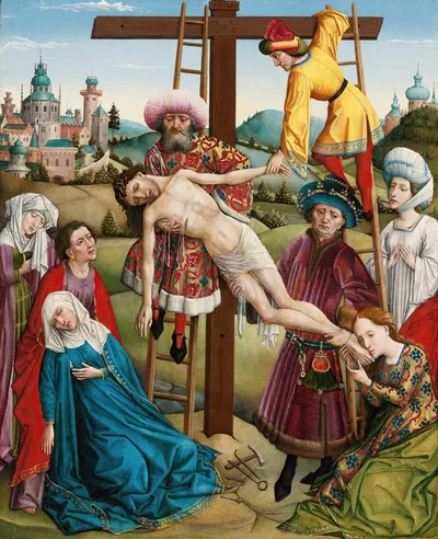 The Descent From The Cross by Circle of Rogier van der Weyden — digital art print download