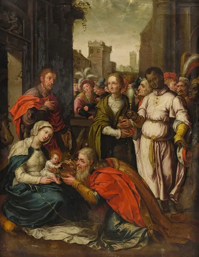 Adoration Of The Magi by Circle of Frans Francken the Younger — digital art print download