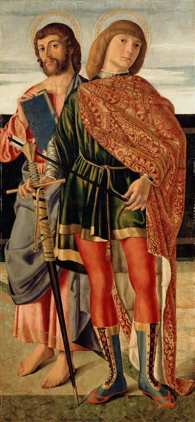 Saint Matthew and Saint Sebastian by Cristoforo Caselli — digital art print download