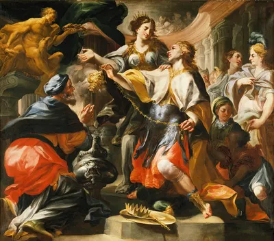 Solomon Worshiping a Pagan God by Domenico Antonio Vaccaro — digital art print download