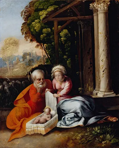 The Holy Family by Dosso Dossi — digital art print download