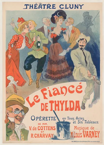 Théatre Cluny. La fiancé de Thylda by René Péan, 1900 — digital art print download