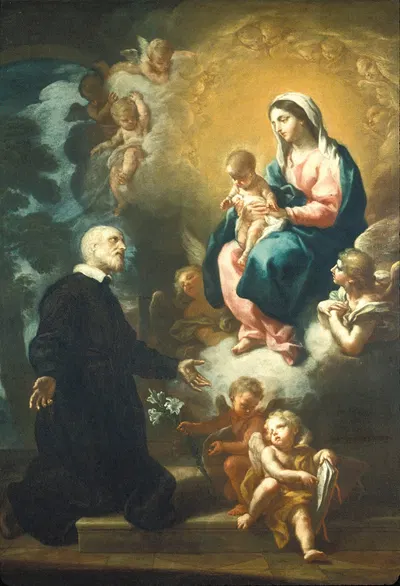 Apparition of the Virgin to Saint Philip Neri by Etienne Parrocel — digital art print download