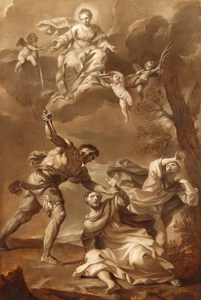 Martyrdom Of Saint Peter Martyr by Felice Torelli — digital art print download