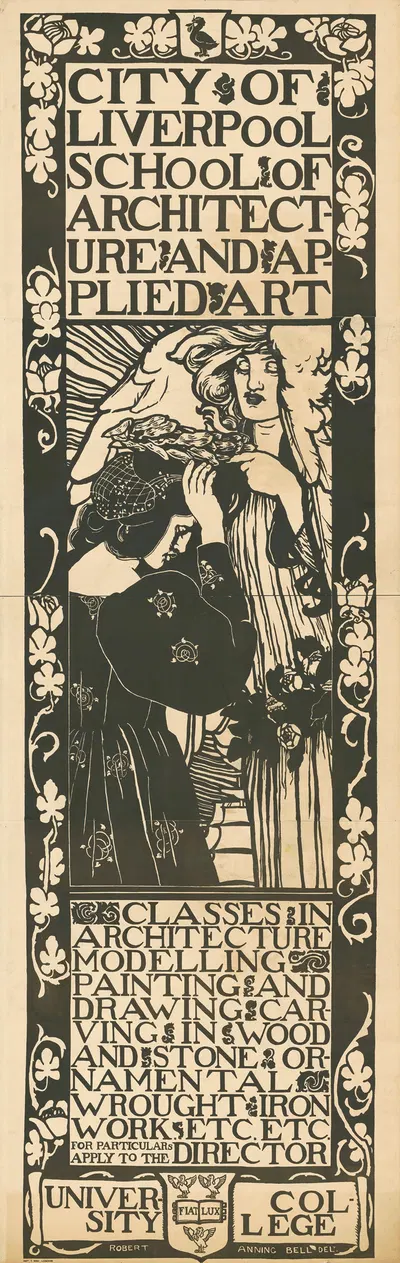City of Liverpool School of Architecture and Applied Art by Роберт Эннинг Белл, 1894 — digital art print download
