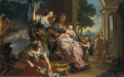 The Birth Of The Virgin by Генуэзская школа, c. 1700 — digital art print download