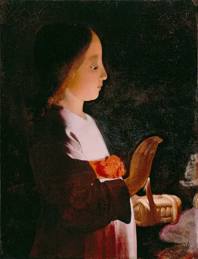 Young Virgin Mary by Жорж де Ла Тур — digital art print download