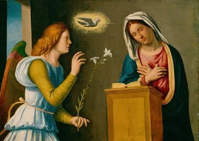 Annunciation To The Virgin by Giovanni Battista Cima da Conegliano — digital art print download