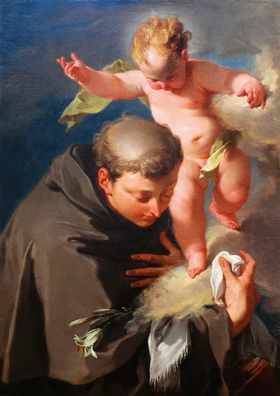 The Vision Of Saint Anthony Of Padua by Джованни Баттиста Питтони — digital art print download