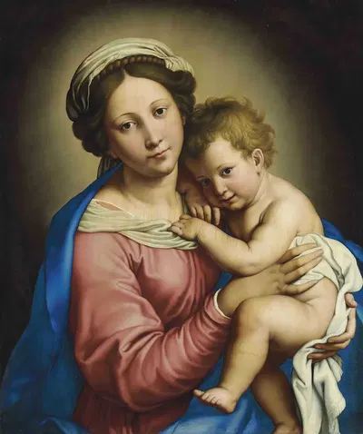 The Madonna And Child by Джованни Баттиста Сальви да Сассоферрато — digital art print download