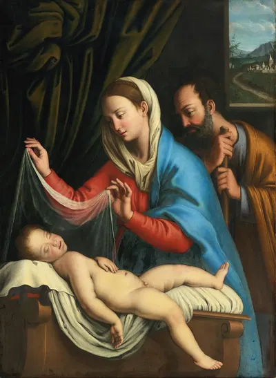 The Virgin And Saint Joseph With The Sleeping Christ Child by Джованни Баттиста Сальви да Сассоферрато — digital art print…
