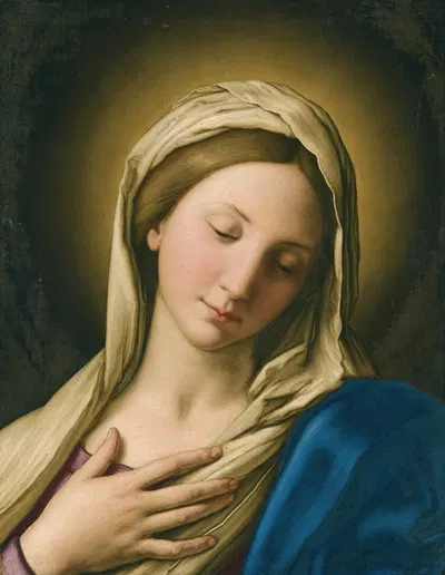 The Madonna At Prayer by Джованни Баттиста Сальви да Сассоферрато — digital art print download