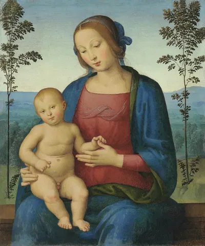 The Madonna And Child In A Landscape by Giovanni di Pietro — digital art print download