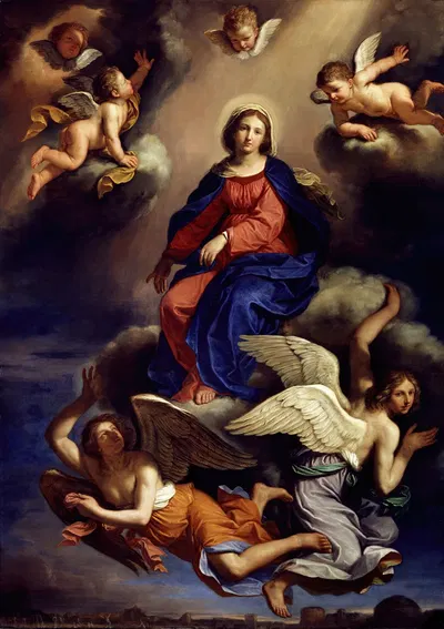 Assumption Of The Virgin by Guercino, 1650 — digital art print download