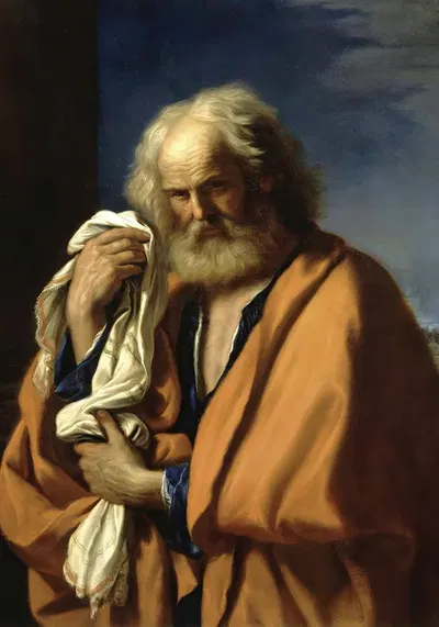 Saint Peter Penitent by Guercino — digital art print download