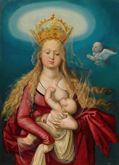 The Virgin As Queen Of Heaven Suckling The Infant Christ by Hans Baldung — digital art print download
