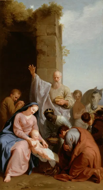 Adoration of the Magi by Henri Antoine de Favanne — digital art print download