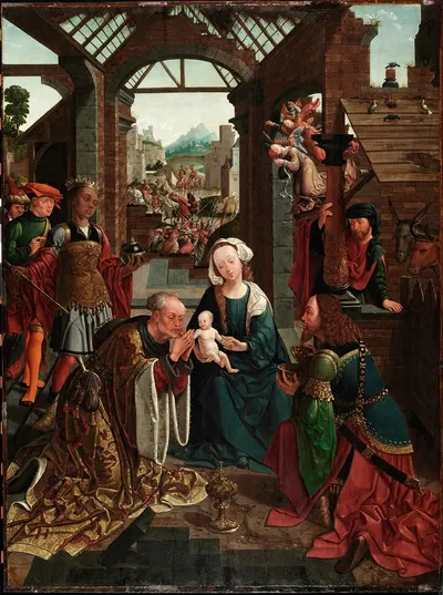 The Adoration of the Kings by Якоб Корнелис ван Оостсанен — digital art print download