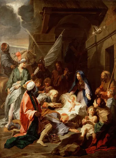 Adoration of the Magi by Jean Jouvenet — digital art print download