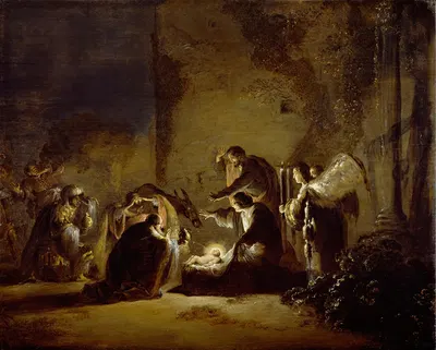 The Adoration Of The Magi by Леонар Брамер — digital art print download