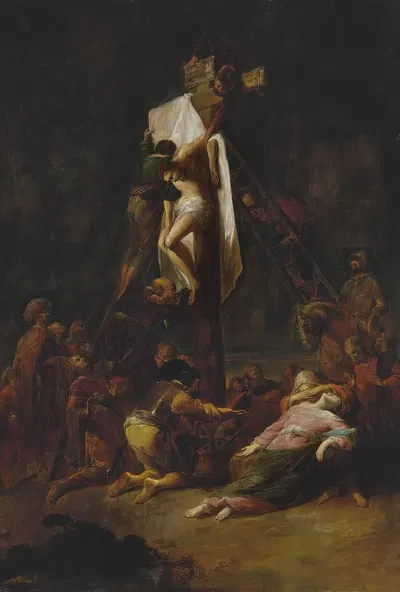 The Descent From The Cross by Леонар Брамер — digital art print download